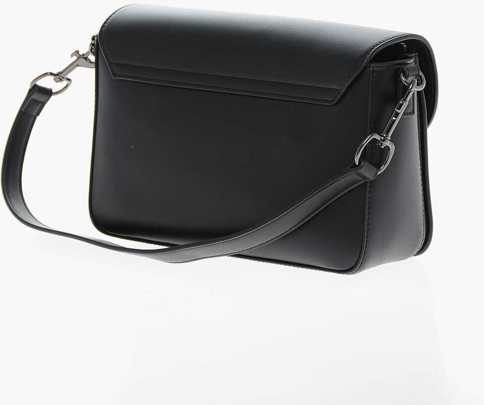 Genti de umar Moschino Love Faux Leather Bag With Silver-Effect Closure Black Femei (BM 11662101) 2