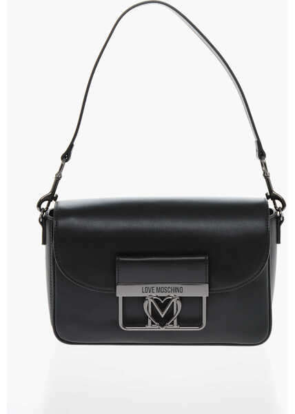 Genti de umar Moschino Love Faux Leather Bag With Silver-Effect Closure Black Femei (BM 11662101) 1