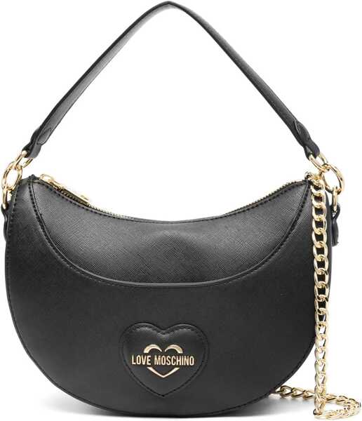 Genti tip postas Moschino Love Saffiano Faux Leather Eco-Friendly Hobo Bag Black Femei (BM 11665068) 1