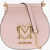 Moschino Love Faux Leather Bag With Chain Shoulder Strap And Golden L Pink