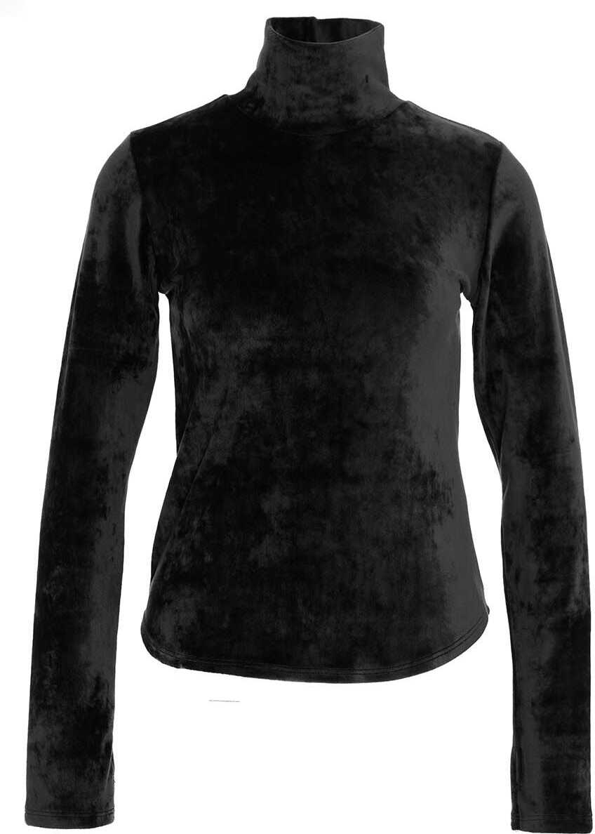 Kaos Turtleneck sweater in velvet Black