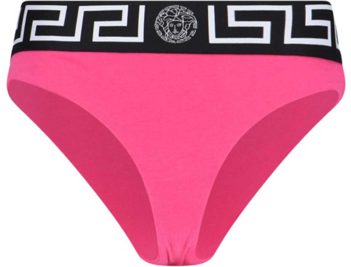 Versace Panties With Greek Border FUCHSIA