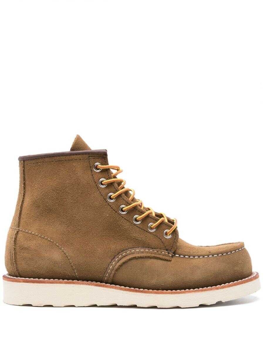 RED WING SHOES RED WING SHOES Classic Moc leather ankle boots BEIGE