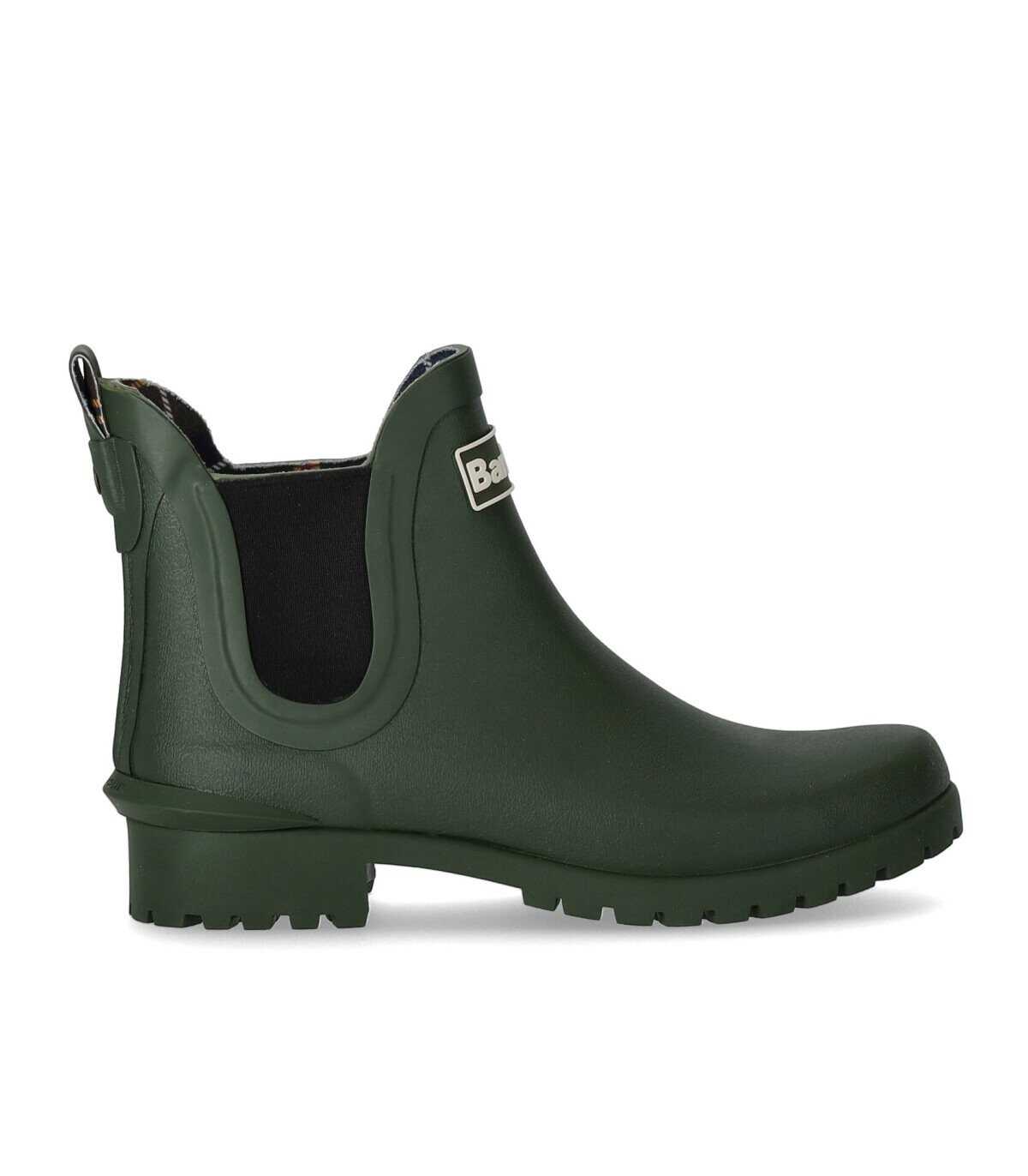 Barbour BARBOUR WILTON OLIVE GREEN CHELSEA BOOT Green