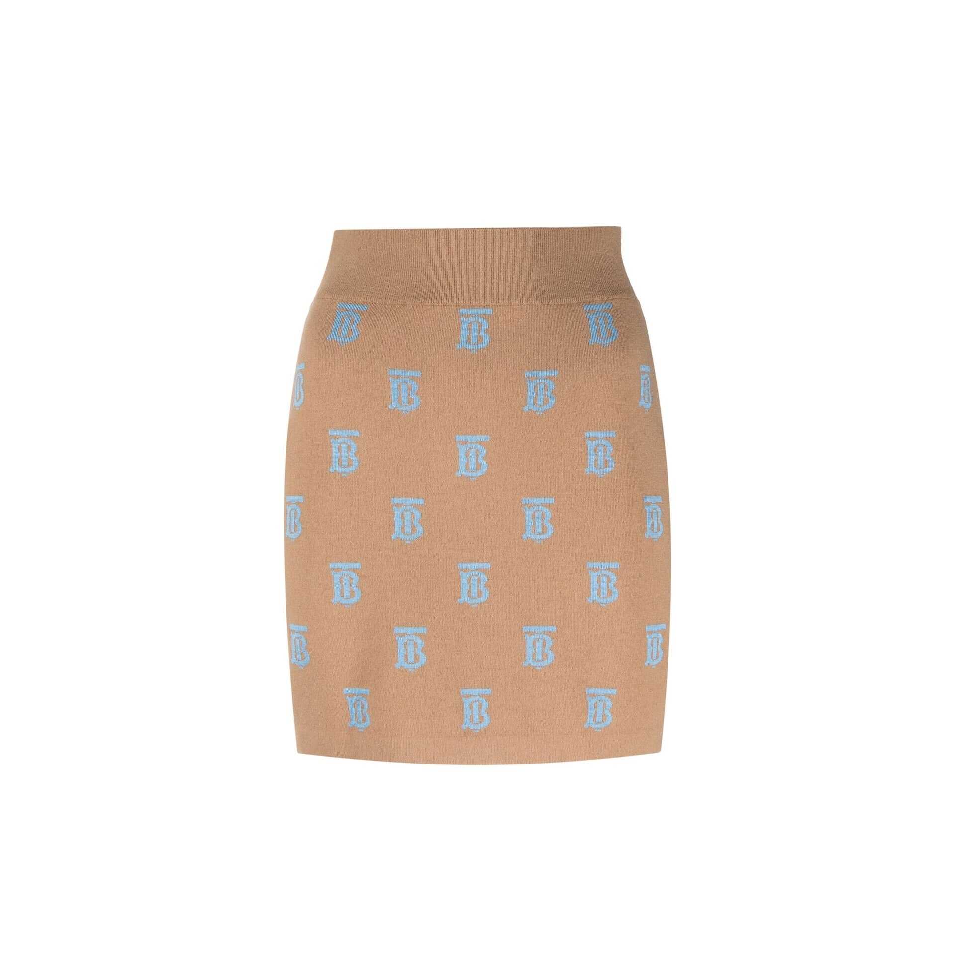 Burberry Burberry Wool and Silk Skirt Beige