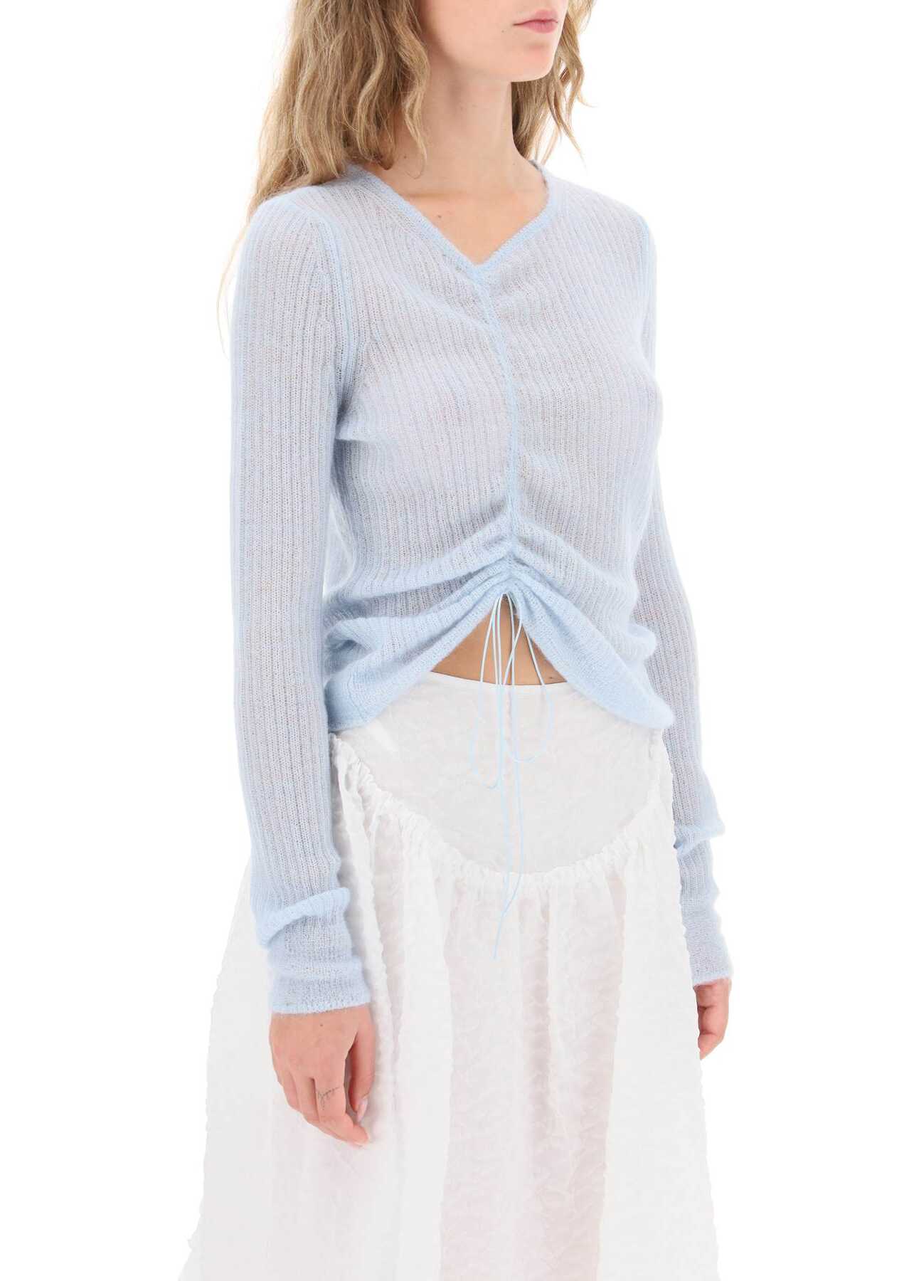 CECILIE BAHNSEN Ussi Gathered Sweater SKY BLUE