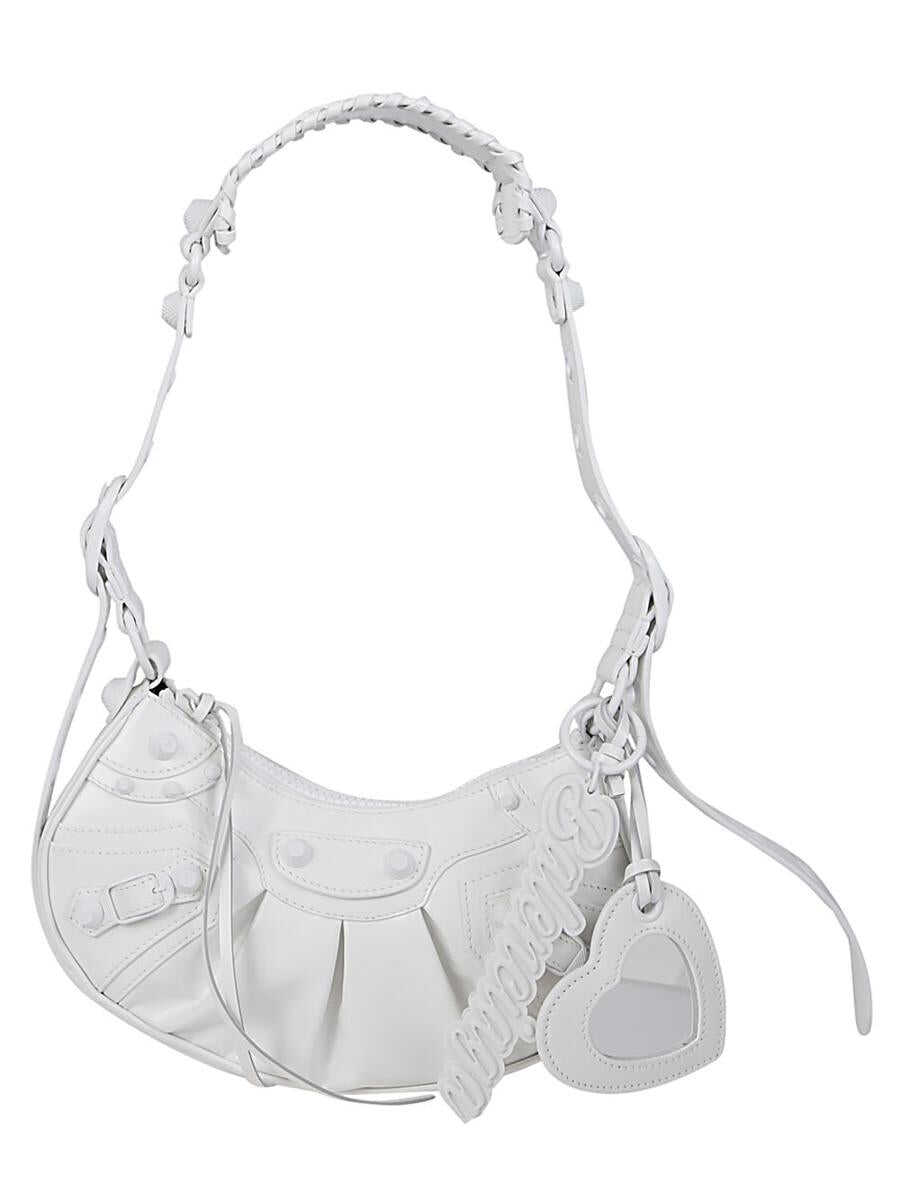 Balenciaga BALENCIAGA Le Cagole XS leather shoulder bag WHITE