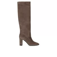 Cizme lungi VIA ROMA 15 GREY SUEDE HEELED HIGH BOOT Femei