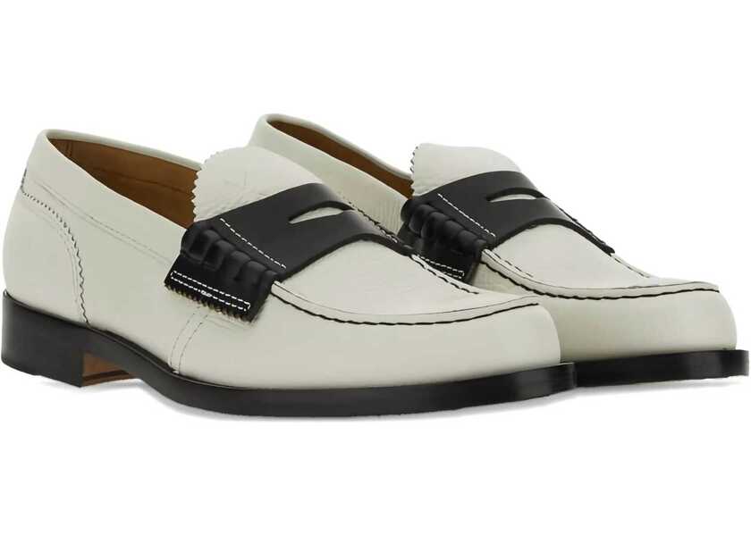 Mocasini COLLEGE Leather Loafer WHITE Femei (BM 11689884) 2