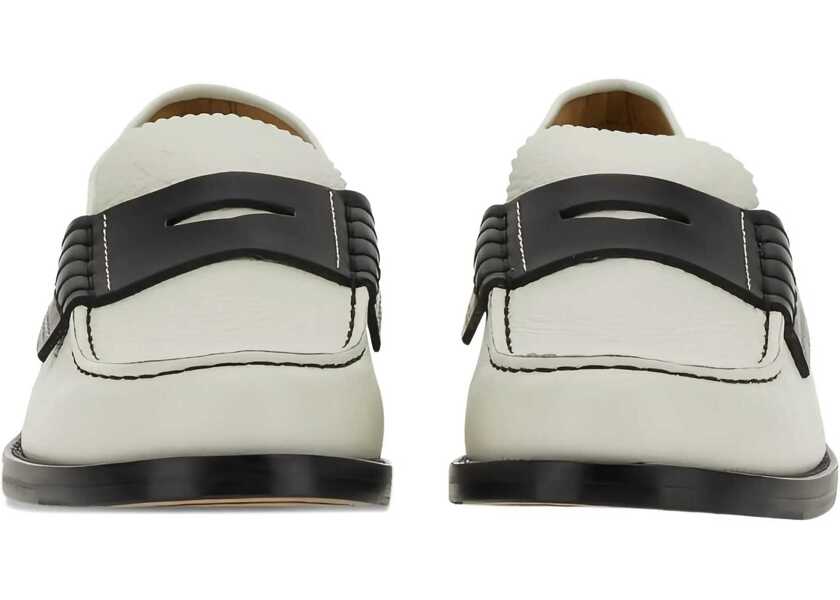 Mocasini COLLEGE Leather Loafer WHITE Femei (BM 11689884) 5