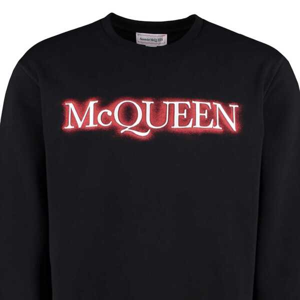 Bluze de trening Alexander McQueen Alexander McQueen Logo Sweatshirt Black Barbati (BM 11697312) 3