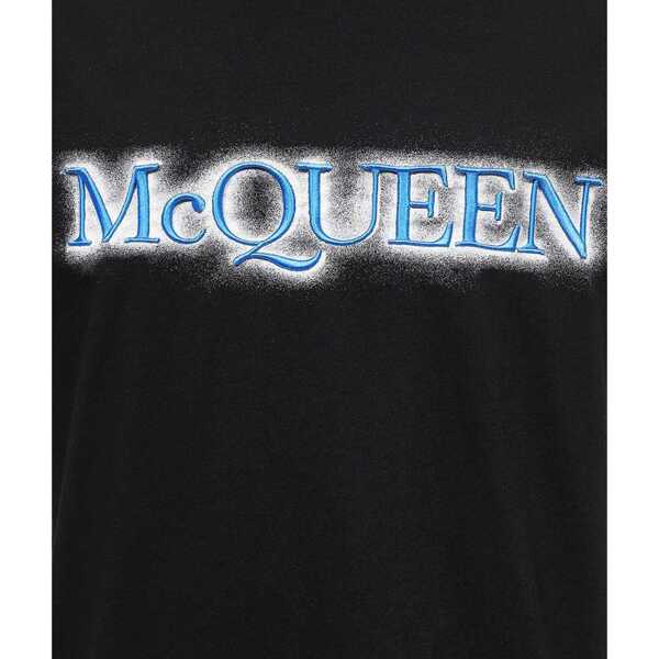 Tricouri Alexander McQueen Alexander McQueen Logo T-Shirt Black Barbati (BM 11697327) 3