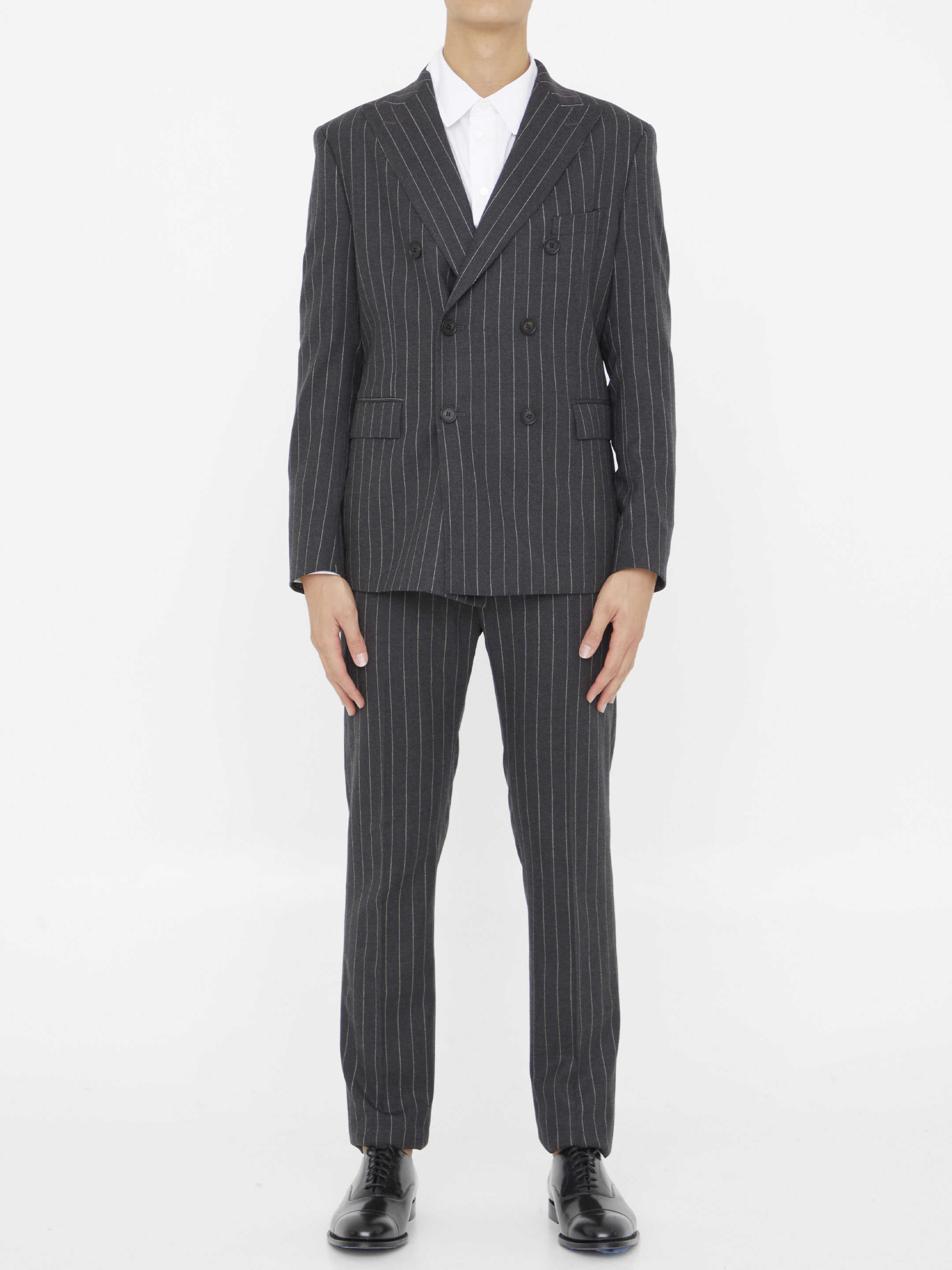 Tonello Pinstriped Two-Piece Suit GREY b-mall.ro