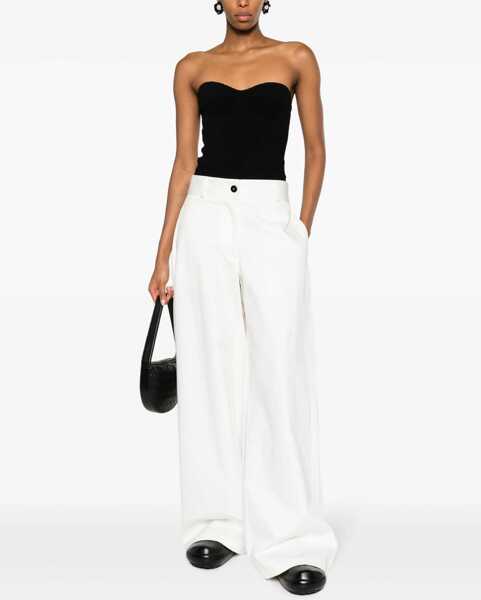 Pantaloni casual Jil Sander Wide Leg Pants WHITE Femei (BM 11701893) 2