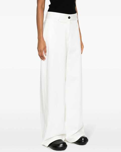 Pantaloni casual Jil Sander Wide Leg Pants WHITE Femei (BM 11701893) 3