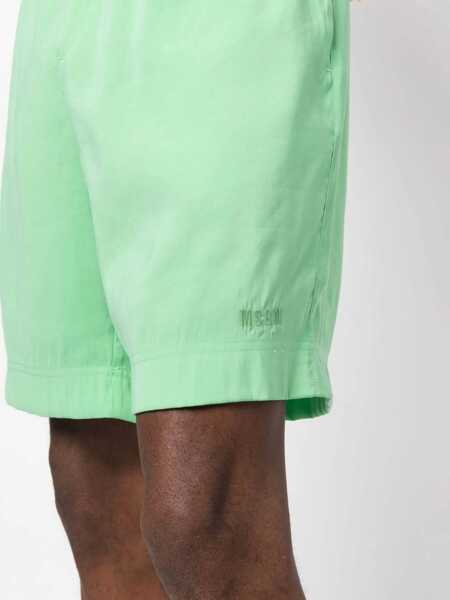 Camasi casual MSGM Bermuda With Logo GREEN Barbati (BM 11701968) 5
