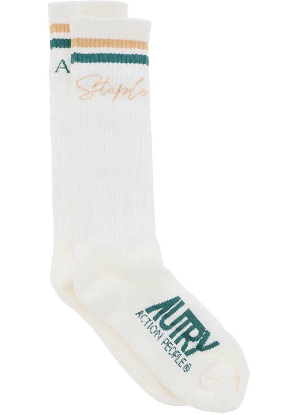 AUTRY Jeff Staple Logo Socks TINTO WHITE