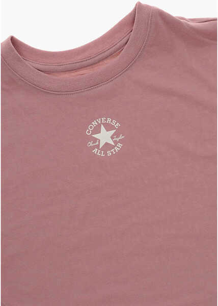 Tricouri Converse All Star Chuck Taylor Solid Color Crew-Neck T-Shirt With Log Pink Baieti (BM 11704287) 2