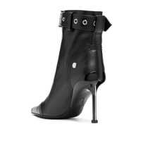 Bocanci Alexander McQueen Dama - Bocanci Alexander McQueen Alexander McQueen Slash Biker Ankle Boots Black Femei (BM 11716362) - B-mall.ro