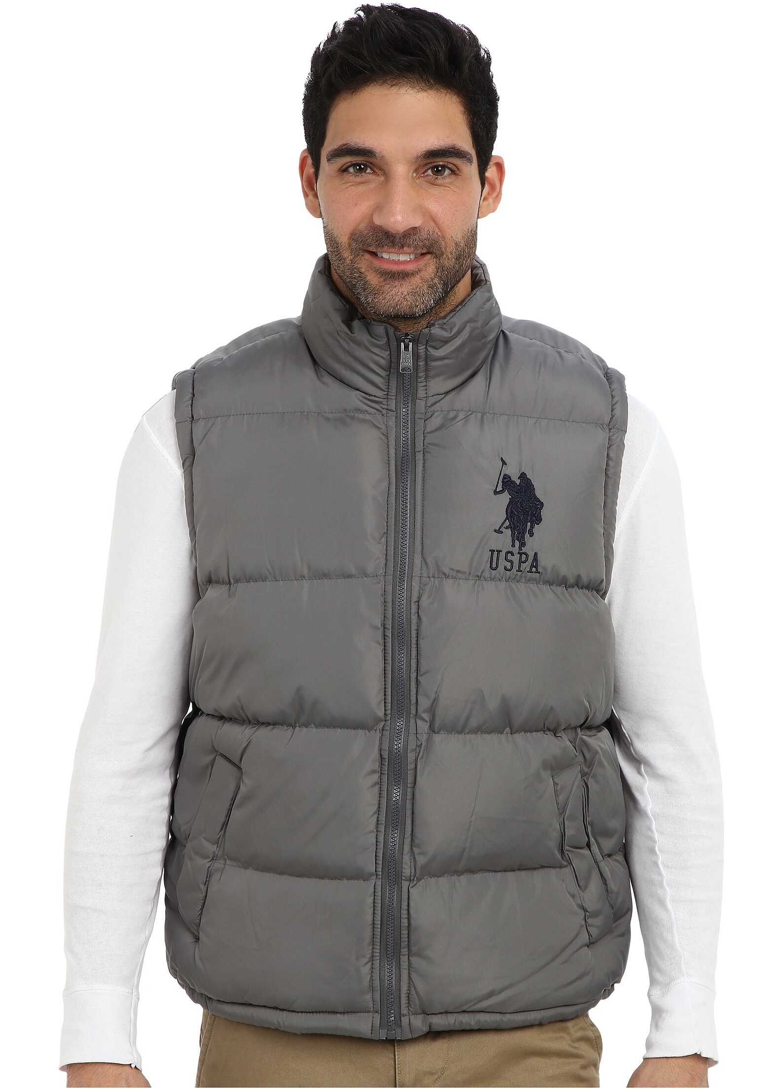 Vesta U.S. POLO ASSN. Basic Puffer Vest w/ Large Pony Castlerock