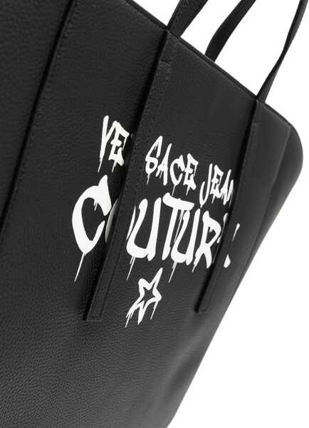 Genti de mana Versace Jeans Couture Textured Faux Leather Maxi Tote Bag With Clout Black Femei (BM 11721462) 4