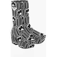 Botine Deco Jacquard Boots With Platform 7Cm Femei