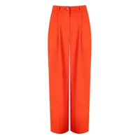 Pantaloni office ESSENTIEL ANTWERP EMPLOYEE ORANGE WIDE LEG PANTS Femei