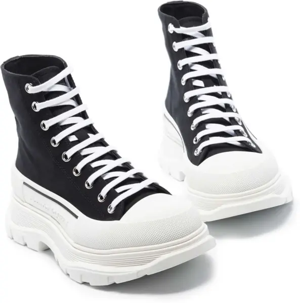 Sneakers Alexander McQueen Lace-Up Hight Top Sneakers With Platform 7Cm Black Barbati (BM 11721705) 4