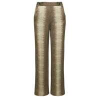 Pantaloni scurti Beige High-Waisted Pants With Animalier Print In Viscose Woman Femei
