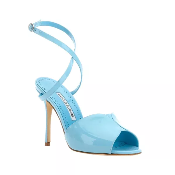 Sandale cu toc Manolo Blahnik Manolo Blahnik Hourani 105 Sandals Blue Femei (BM 11735811) 2