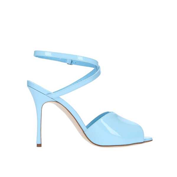 Sandale cu toc Manolo Blahnik Manolo Blahnik Hourani 105 Sandals Blue Femei (BM 11735811) 1