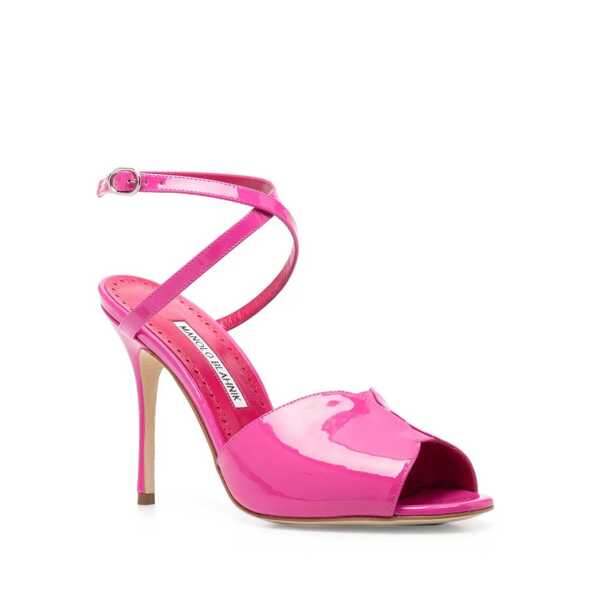Sandale cu toc Manolo Blahnik Manolo Blahnik Hourani 105 Sandals Pink Femei (BM 11735814) 2