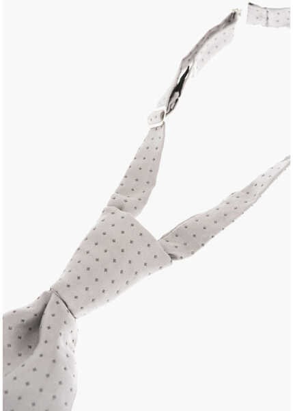 Cravate CORNELIANI Micro Checked Silk Ascot Tie Gray Barbati (BM 11738412) 2