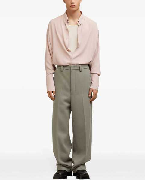 Pantaloni casual AMI Paris Wide Fit Pants BROWN Barbati (BM 11739081) 2