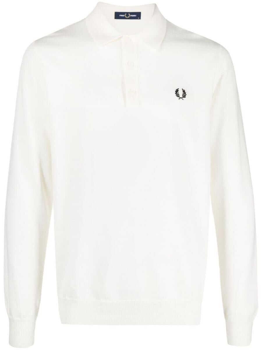 Fred Perry FRED PERRY Logo wool blend polo shirt BEIGE