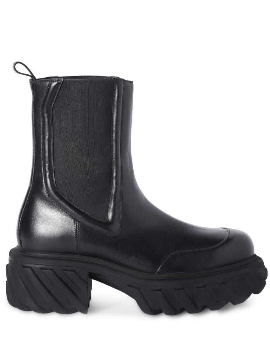 Off-White OFF-WHITE Leather chelsea boots BLACK
