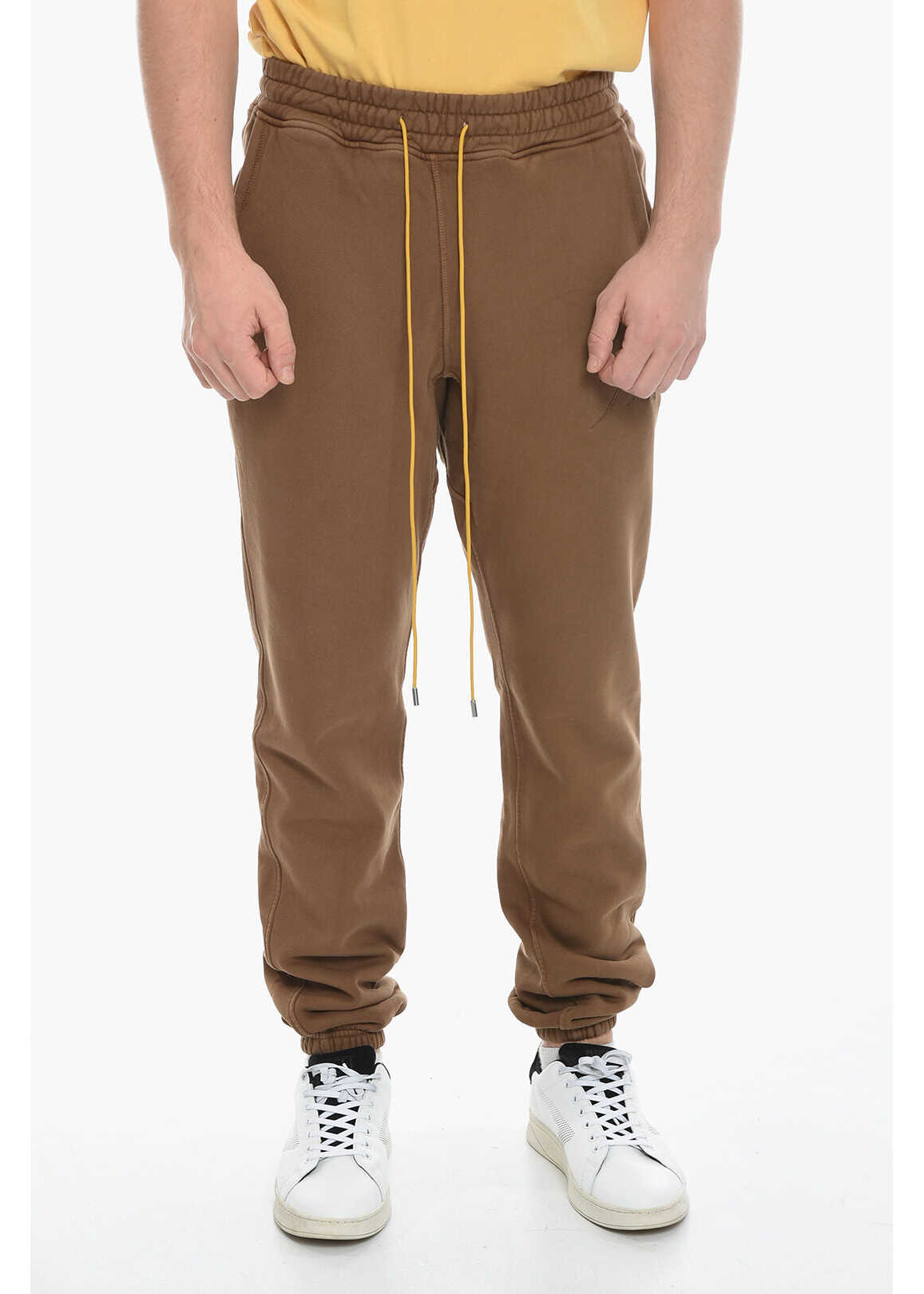 RHUDE Brushed Cotton Joggers With 3 Pockets Brown