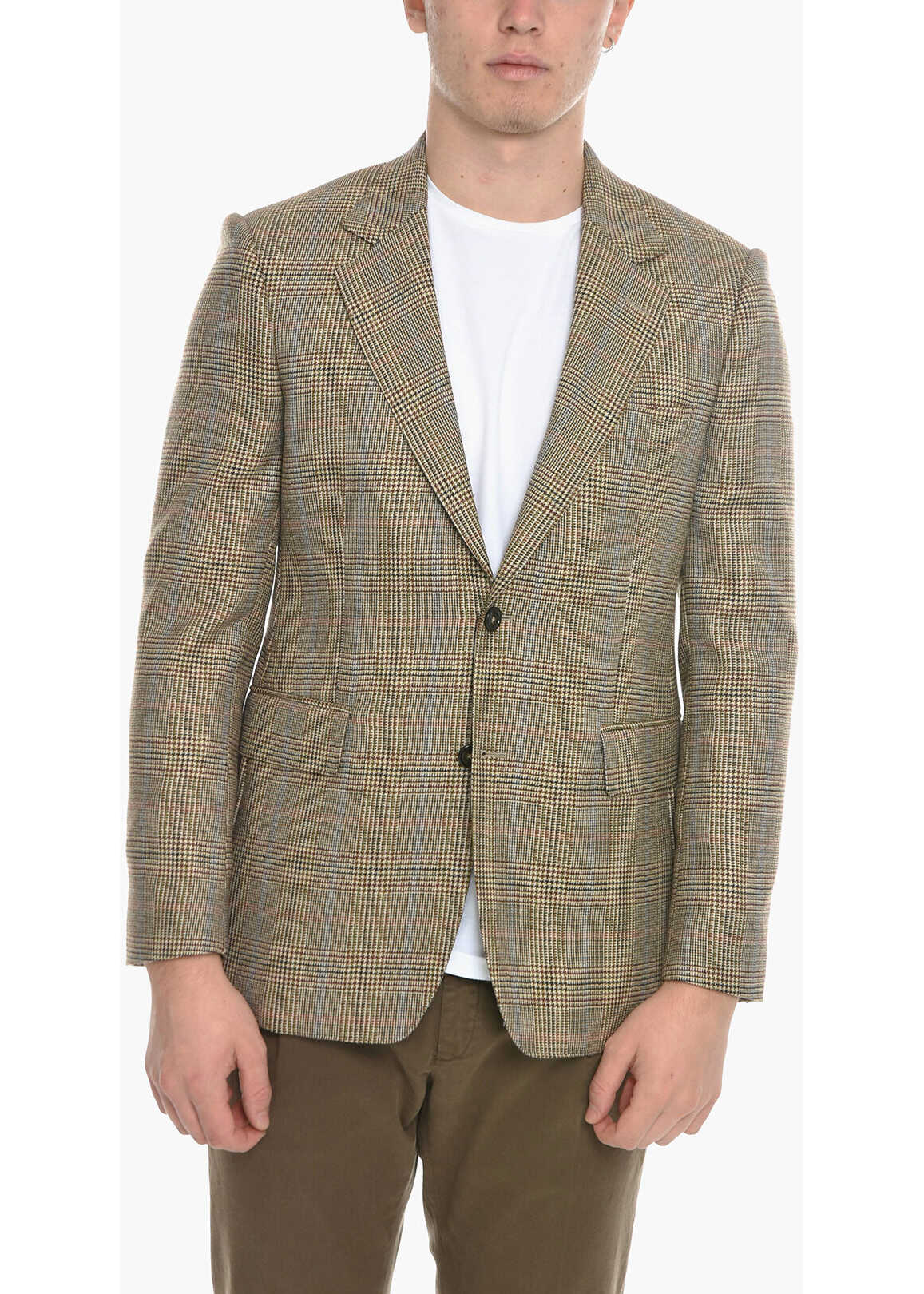 PT01 Lined Single Breasted Blazer With Flap Pockets Beige b-mall.ro