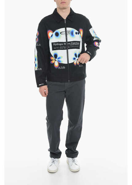 Jachete MSFTSREP Cootn Twill Hydrogen Wave Jacket With Gradient Print Black Barbati (BM 11777448) 4