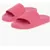 Bottega Veneta Matt Rubber Sliders With Intreccio Motif Pink