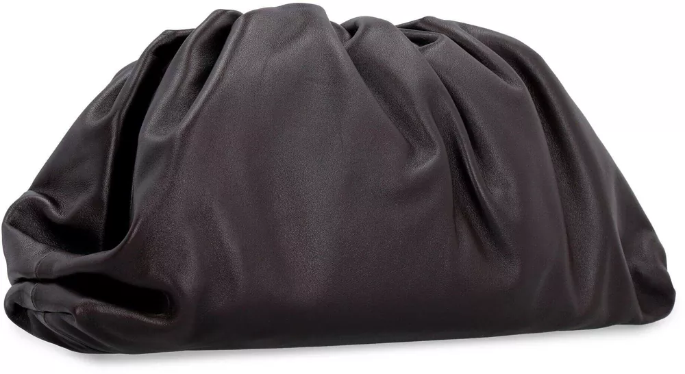 Genti de mana Bottega Veneta Bottega Veneta The Pouch Leather Clutch BROWN Femei (BM 11784069) 3