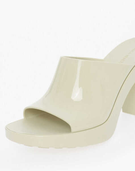 Sandale cu toc Bottega Veneta Rubber Gleam Heeled Sandals 10Cm White Femei (BM 11817492) 4