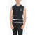 MSFTSREP Organic Cotton Two-Tone Vest With Rib Edges Black & White