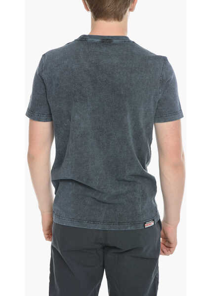 Tricouri Diesel Vintage Effect T-Diegor-E5 Crew-Neck T-Shirt Blue Barbati (BM 11819244) 2