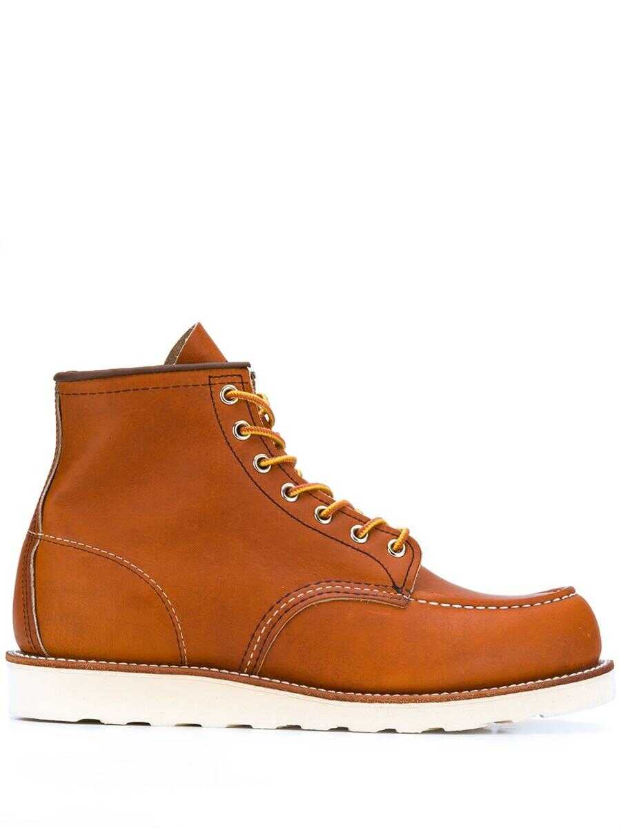 RED WING SHOES RED WING SHOES CLASSIC MOC 6-INCH BOOT BROWN