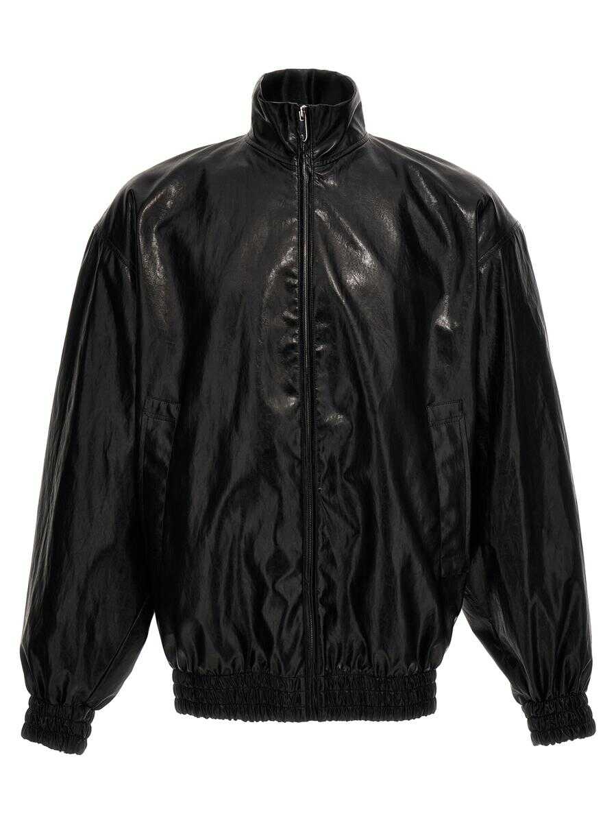 GCDS GCDS Eco leather bomber jacket BLACK