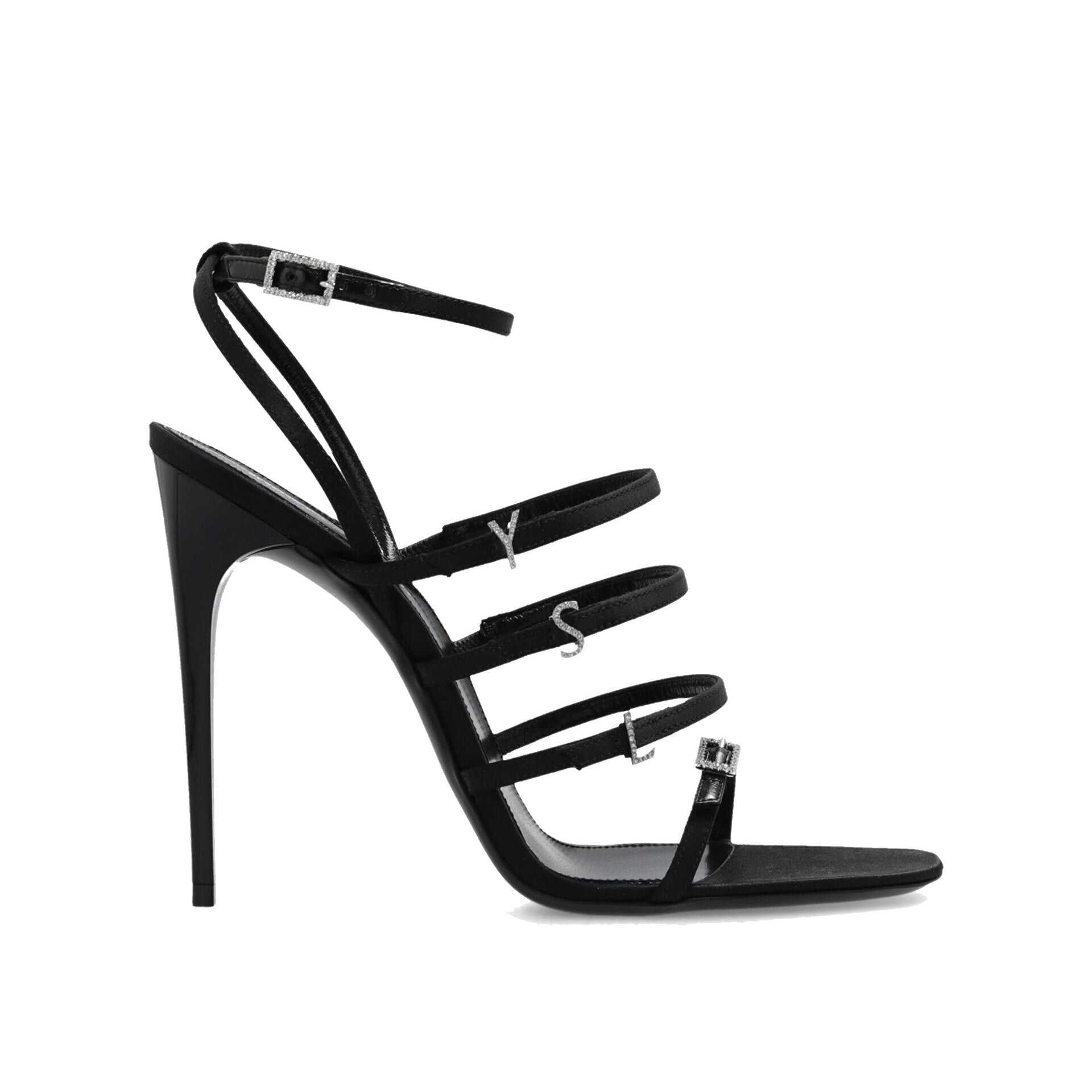 Saint Laurent Saint Laurent Jerry Satin Sandals Black