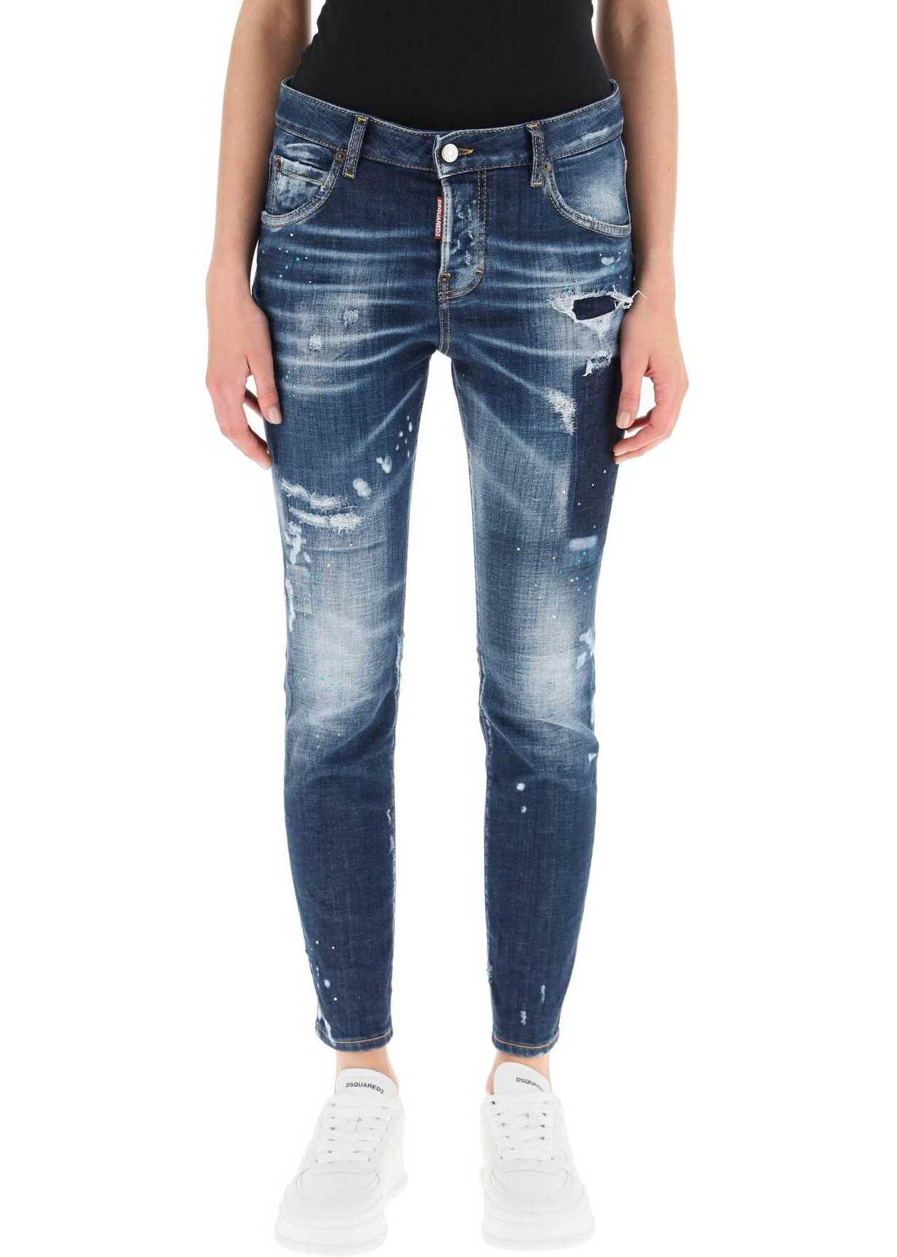 DSQUARED2 Cool Girl Cropped Jeans* NAVY BLUE