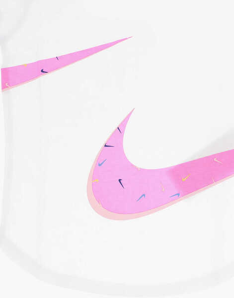 Tricouri Nike Solid Color Swooshfetti Crew-Neck T-Shirt With Contrasting L White Baieti (BM 11830509) 2