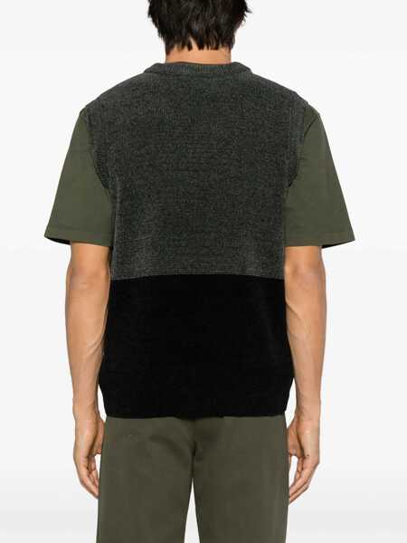 Topuri Fred Perry Fred Perry Fp Colourblock Chenille Tank Clothing GREEN Barbati (BM 11835297) 4